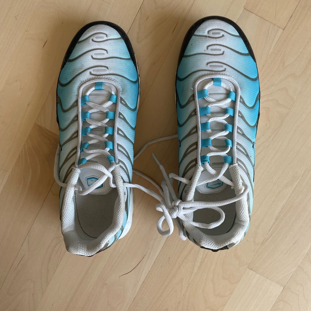 Stylish Blue and White Sneakers